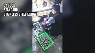 स्टेनलेस स्टील एल्बो 3ए खाद्य मानक