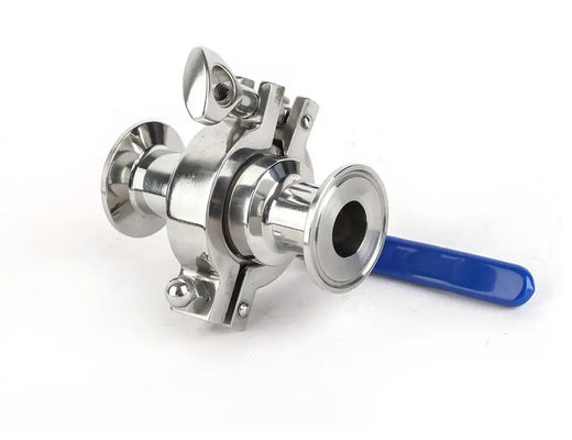 अच्छी कीमत SS304 S/s 316  Tri Clamp One Way Ball Valve Sanitary Food Grade Three Piece  3A CE ऑनलाइन