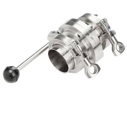 अच्छी कीमत Stainless Steel Hand Operated Butterfly Valve , Tri Clamp Ferrule Complete Set ऑनलाइन