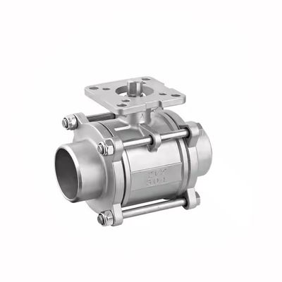 अच्छी कीमत 1/2 To 4 Inch 3 Piece Butt Welded Stainless Steel Ball Valve 1000WOG ऑनलाइन